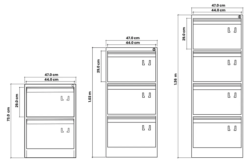 dimensiones archivadores verticales